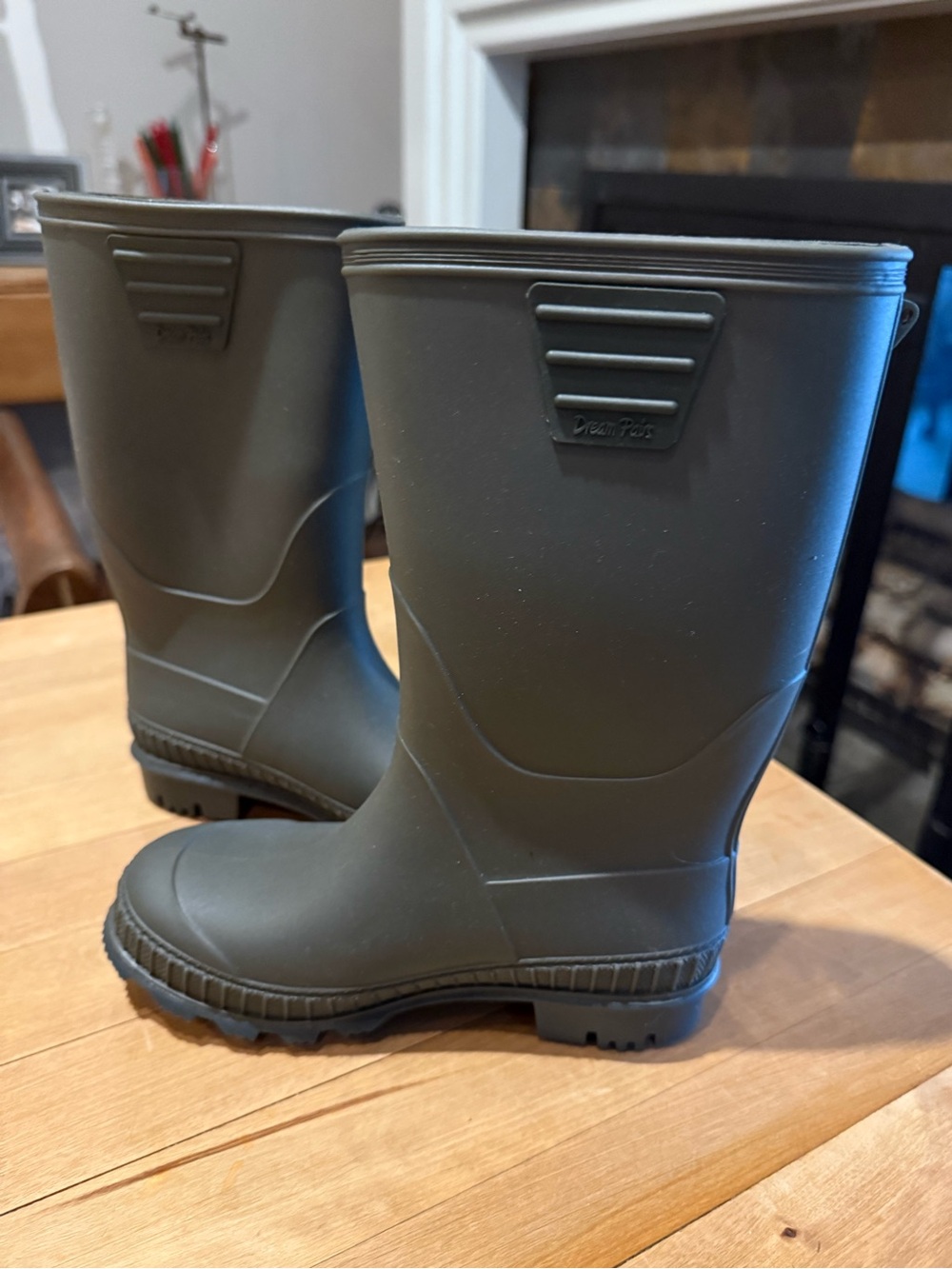 Kids Waterproof Rain Boots - Dark Gray. Size 12. New!